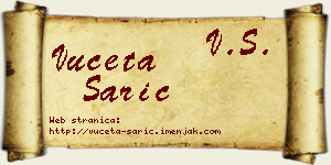 Vuceta Sarić vizit kartica